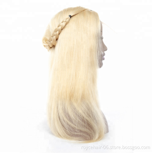 Blond 613 cambodian Human Hair Braided Perruque Silk Top Base Full Lace Wig for Black Women